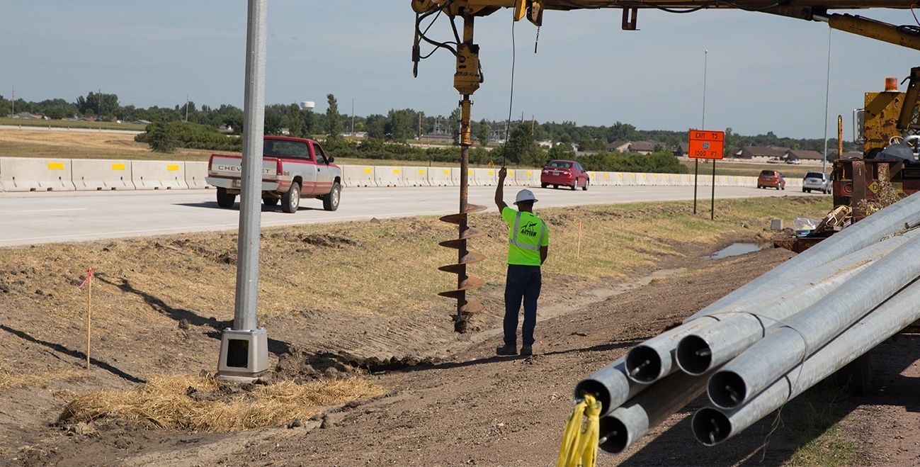 Action Foundation Drilling service area map across Sioux Falls and the Sioux Empire